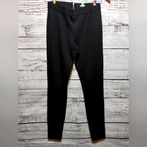 J. Crew Black‎ Pixie Pant with Gold Exposed Zipper Detail size 6R